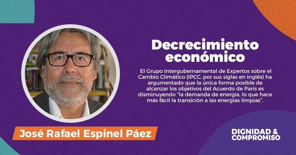 Rafael Espinel Decrecimiento Económico