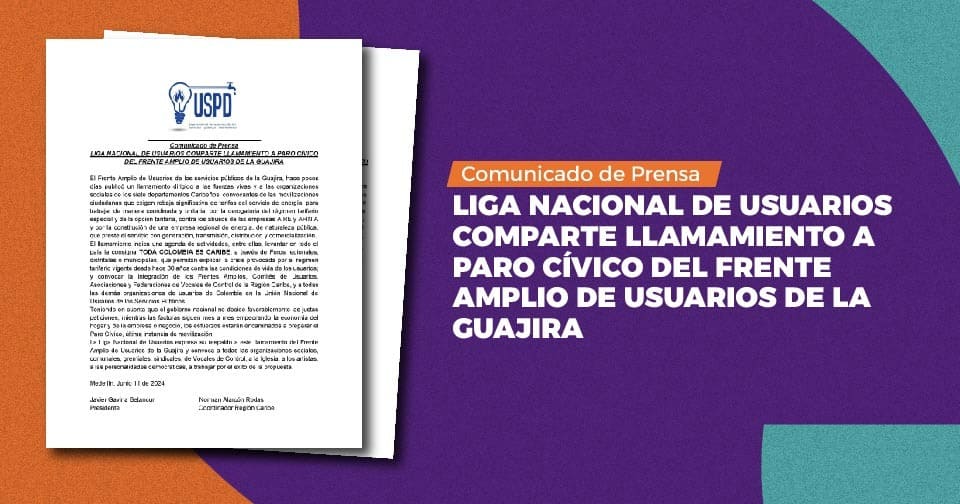 Liga Nacional apoya llamado al Paro Cívico del frente amplio en La Guajira