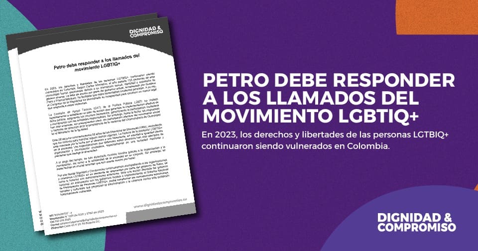 Petro debe responder a los llamados del movimiento LGBTIQ+