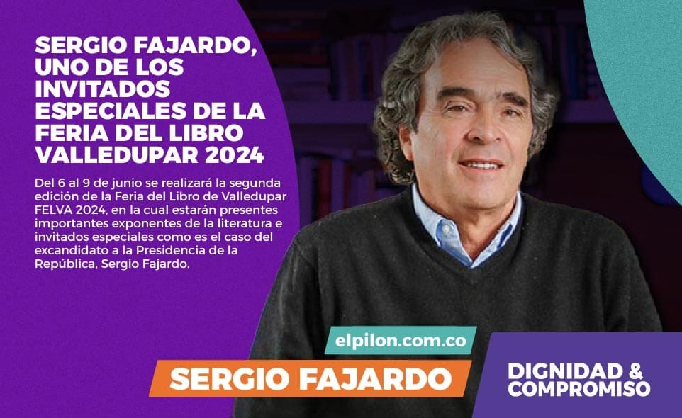 Sergio Fajardo, uno de los invitados especiales de la Feria del libro Valledupar 2024