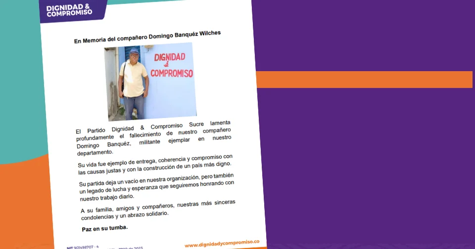 En Memoria del compañero Domingo Banquéz Wilches
