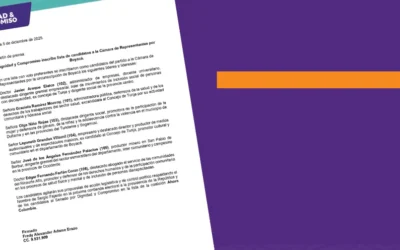 Dignidad & Compromiso inscribe lista de candidatos a la Cámara de Representantes por Boyacá.