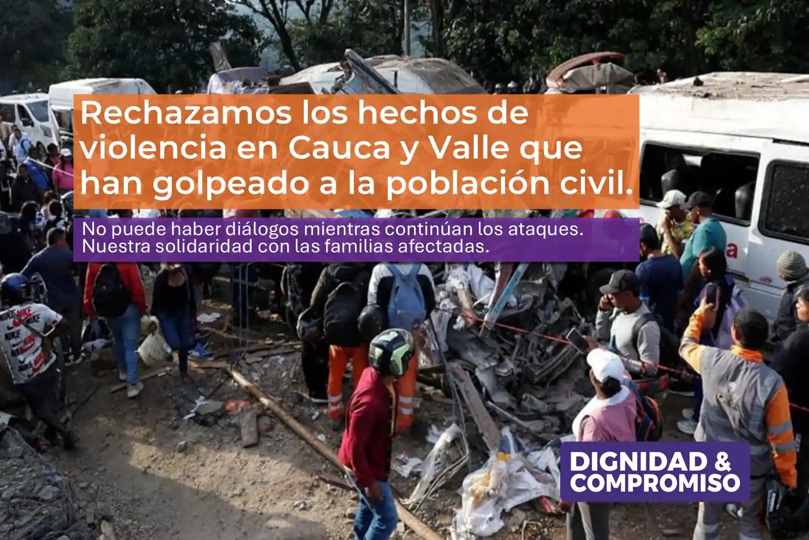 El Partido Dignidad & Compromiso rechaza la ola de atentados contra instalaciones públicas y privadas