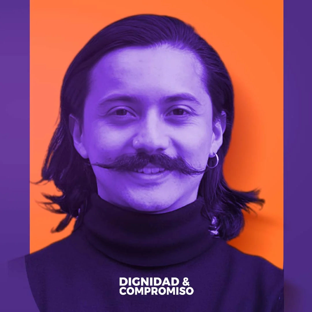Carlos Acero en retrato gráfico como columnista de Dignidad & Compromiso