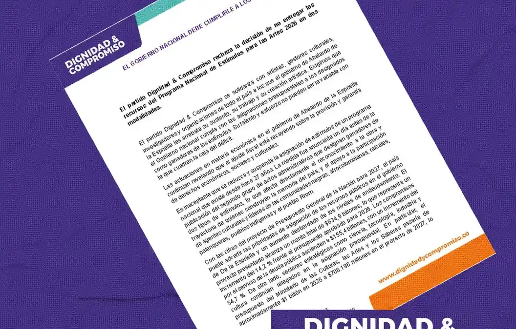 El gobierno nacional debe cumplirle a los artistas